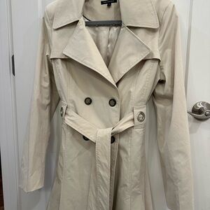 For Cynthia Light Tan/Cream Trench Coat